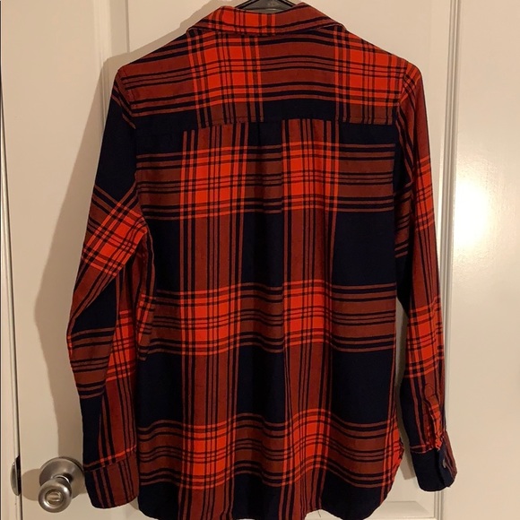 Navy blue and red classic flannel shirt - Picture 2 of 4